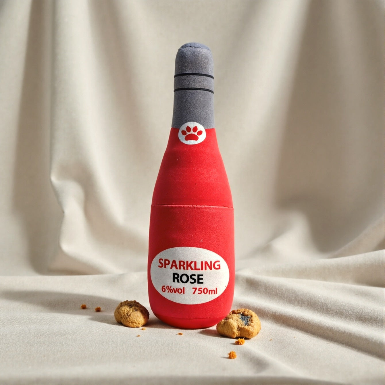 Dog Toy Realistic Wine Bottle Chew-Resistant Self-Entertainment Plush Toy for Cats and Dogs Teeth Cleaning Sound-Making Toy | Purrfect Pet Kingdom