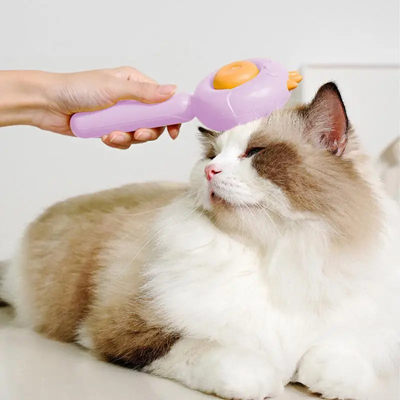 Self-Cleaning Dog Comb: Stainless Steel Massaging Brush