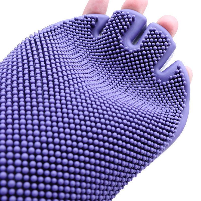 Pet Grooming Gloves Silicone Deshedding Bath Massage Mitts Pair - Detail Angle 3 | Majestic Pet Kingdom