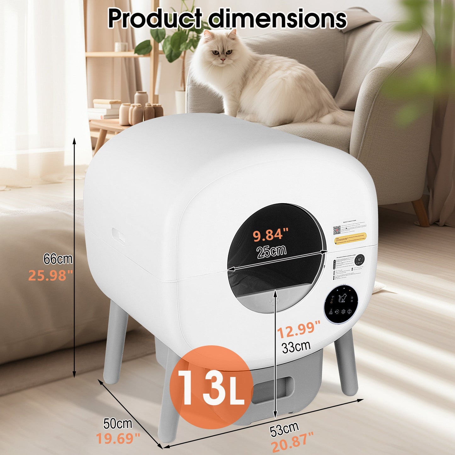 Smart Automatic Cat Litter Box - Large Self-Cleaning