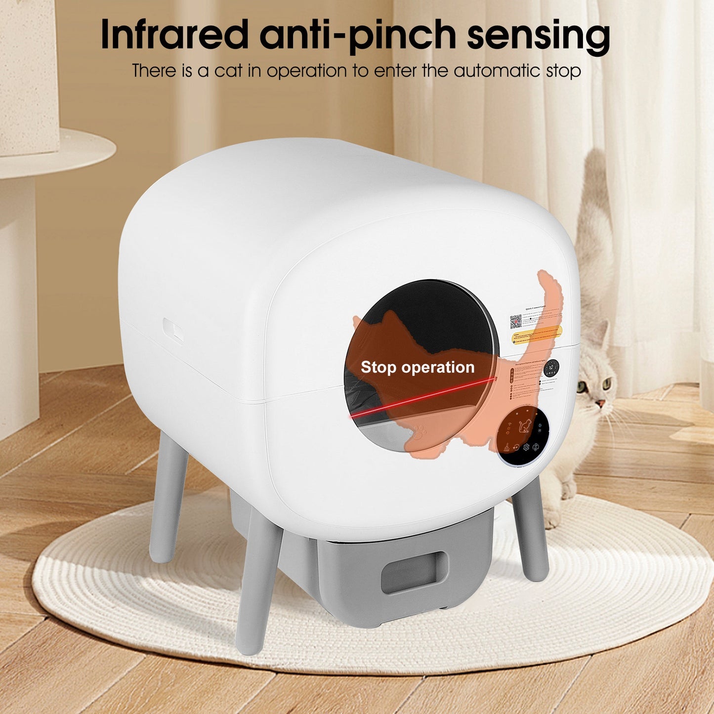 Smart Automatic Cat Litter Box - Large Self-Cleaning