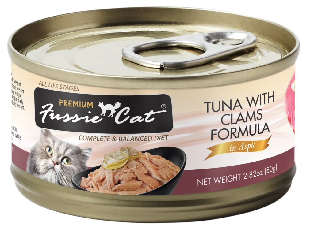 Fussie Cat Premium- Tuna With Clams Formula In Aspic (2.82oz) - Majestic Pet Kingdom