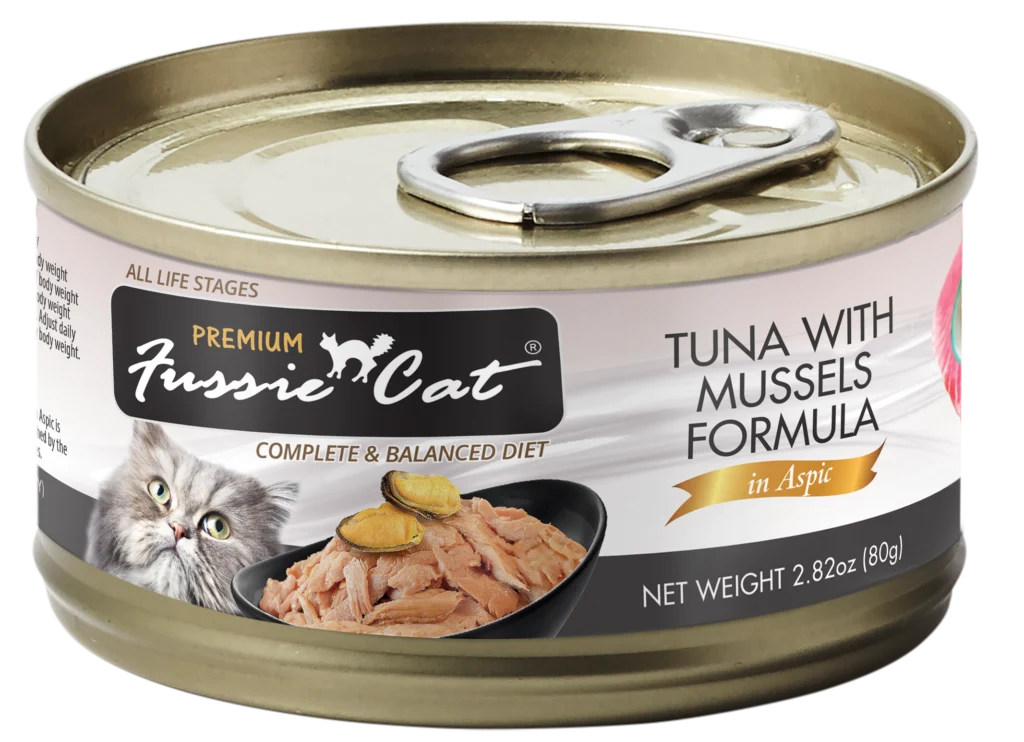 Fussie Cat Premium- Tuna With Mussels Formula In Aspic (2.82oz) - Majestic Pet Kingdom