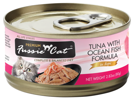 Fussie Cat Premium- Tuna With Ocean Fish Formula In Aspic (2.82oz) - Majestic Pet Kingdom