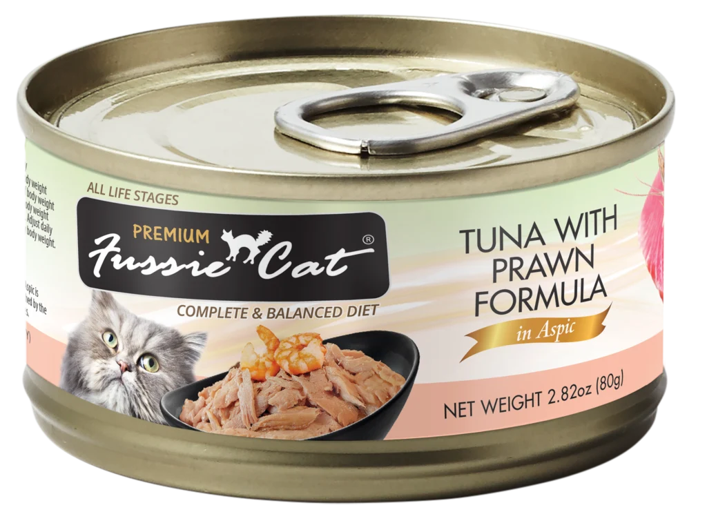Fussie Cat Premium- Tuna With Prawns Formula In Aspic (2.82oz) - Majestic Pet Kingdom