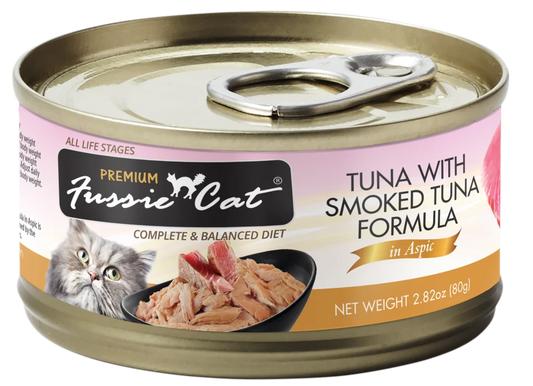 Fussie Cat Premium- Tuna With Smoked Tuna Formula In Aspic (2.82oz) - Majestic Pet Kingdom