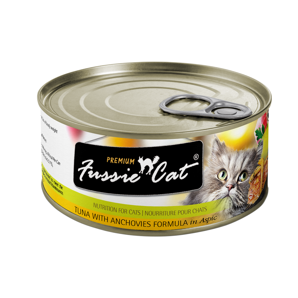 Fussie Cat Premium- Tuna With Anchovies Formula In Aspic (2.82oz) - Majestic Pet Kingdom