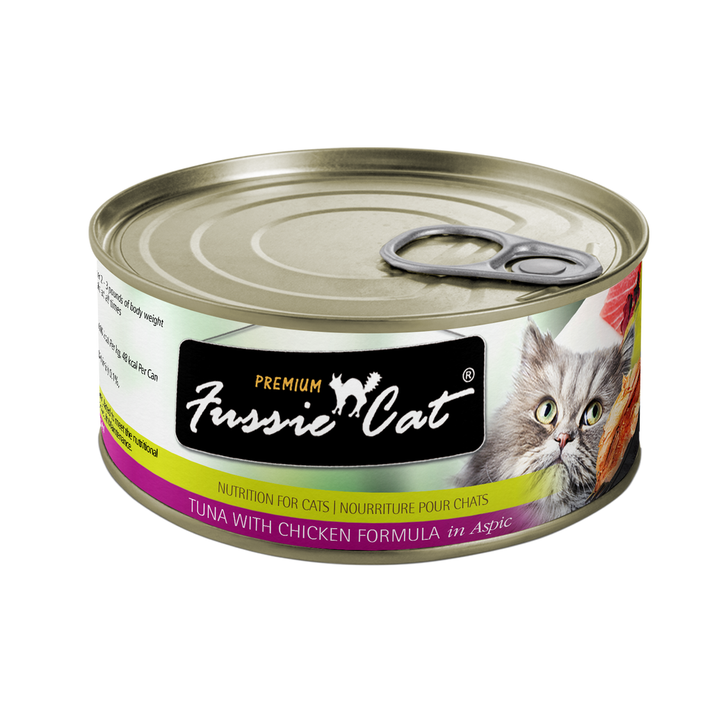 Fussie Cat Premium- Tuna With Chicken Formula In Aspic (2.82oz) - Majestic Pet Kingdom