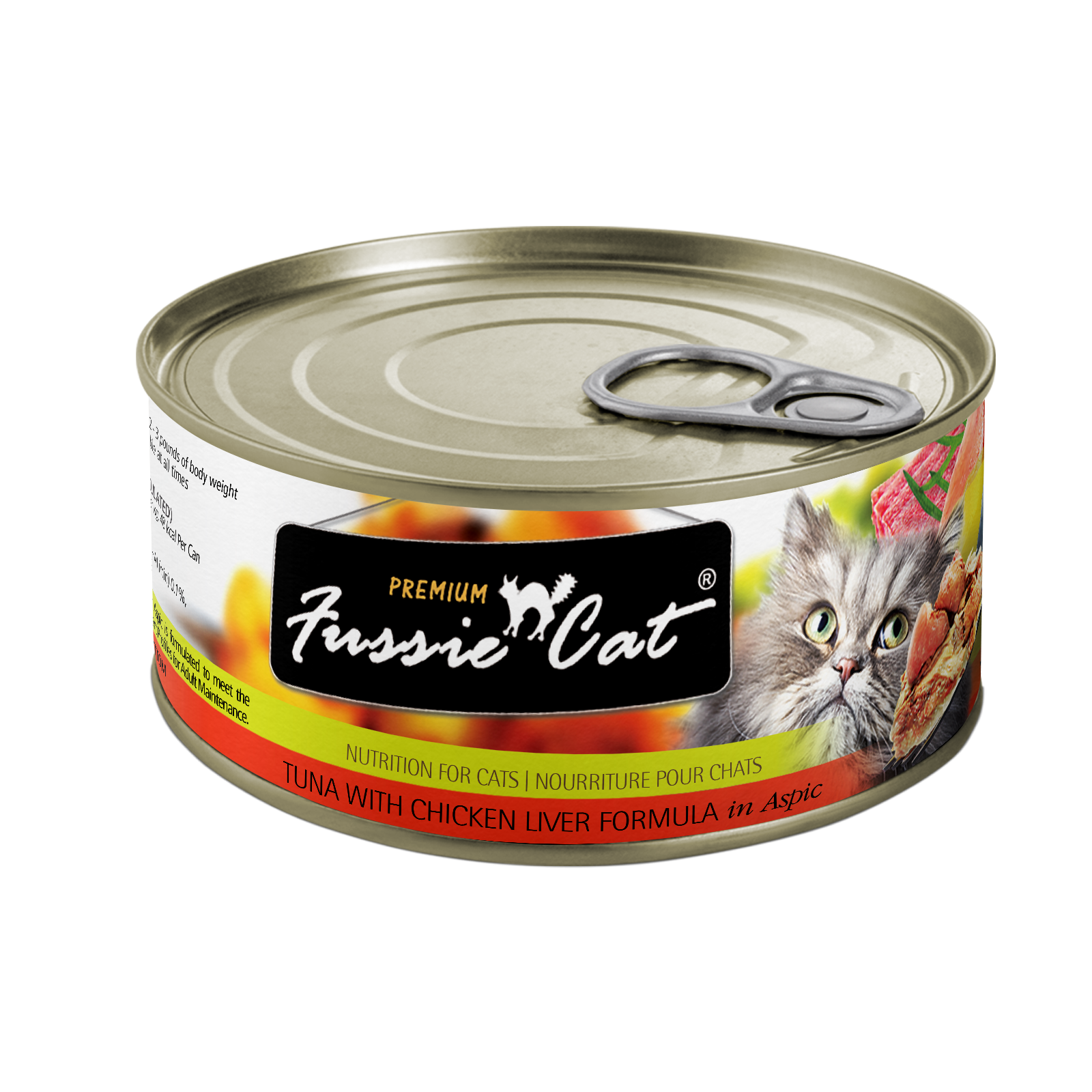 Fussie Cat Premium Tuna With Chicken Liver Formula In Aspic (2.82oz) - Majestic Pet Kingdom