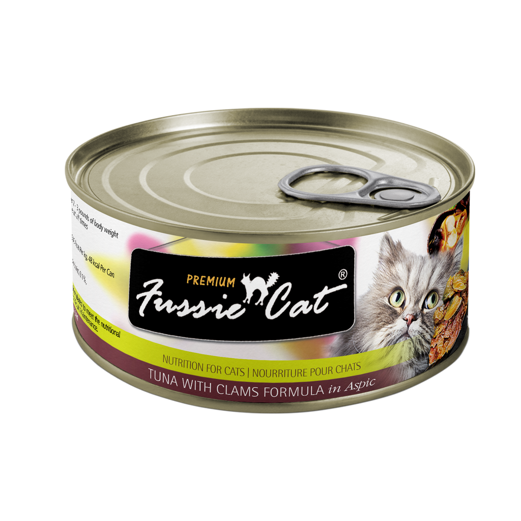 Fussie Cat Premium- Tuna With Clams Formula In Aspic (2.82oz) - Majestic Pet Kingdom