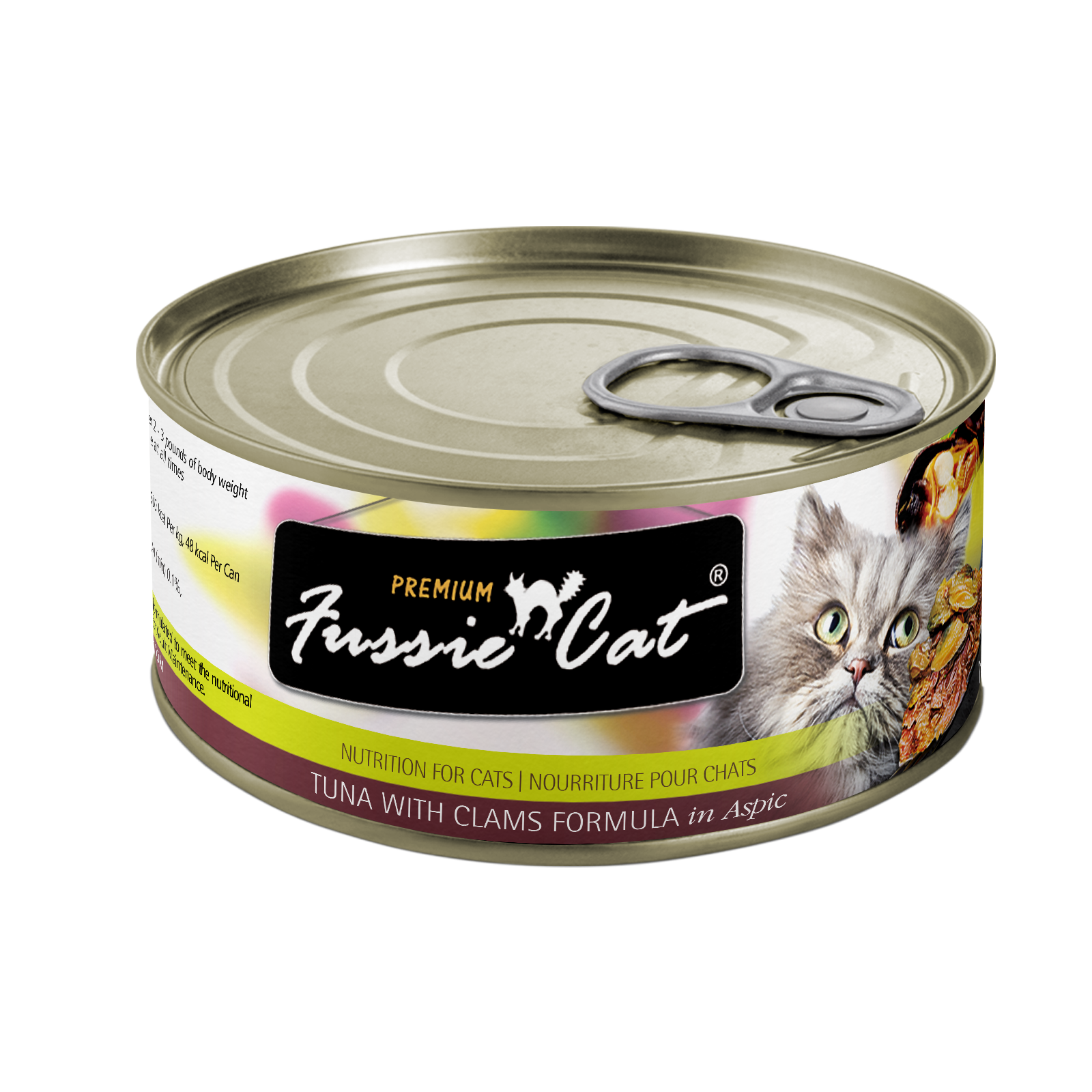 Fussie Cat Premium- Tuna With Clams Formula In Aspic (2.82oz) - Majestic Pet Kingdom