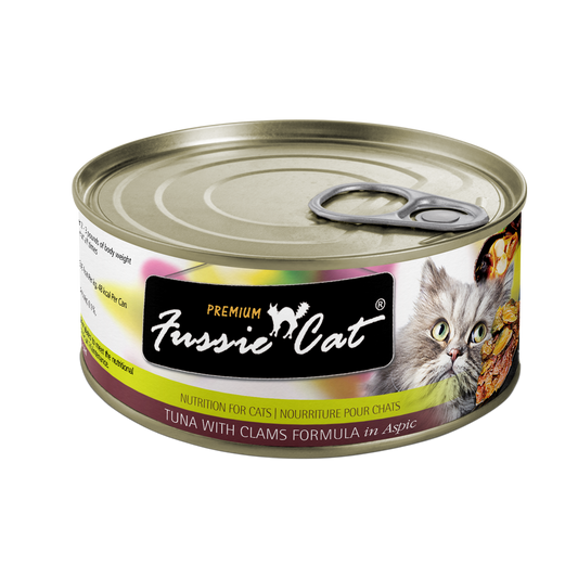Fussie Cat Premium- Tuna With Clams Formula In Aspic (2.82oz) - Majestic Pet Kingdom
