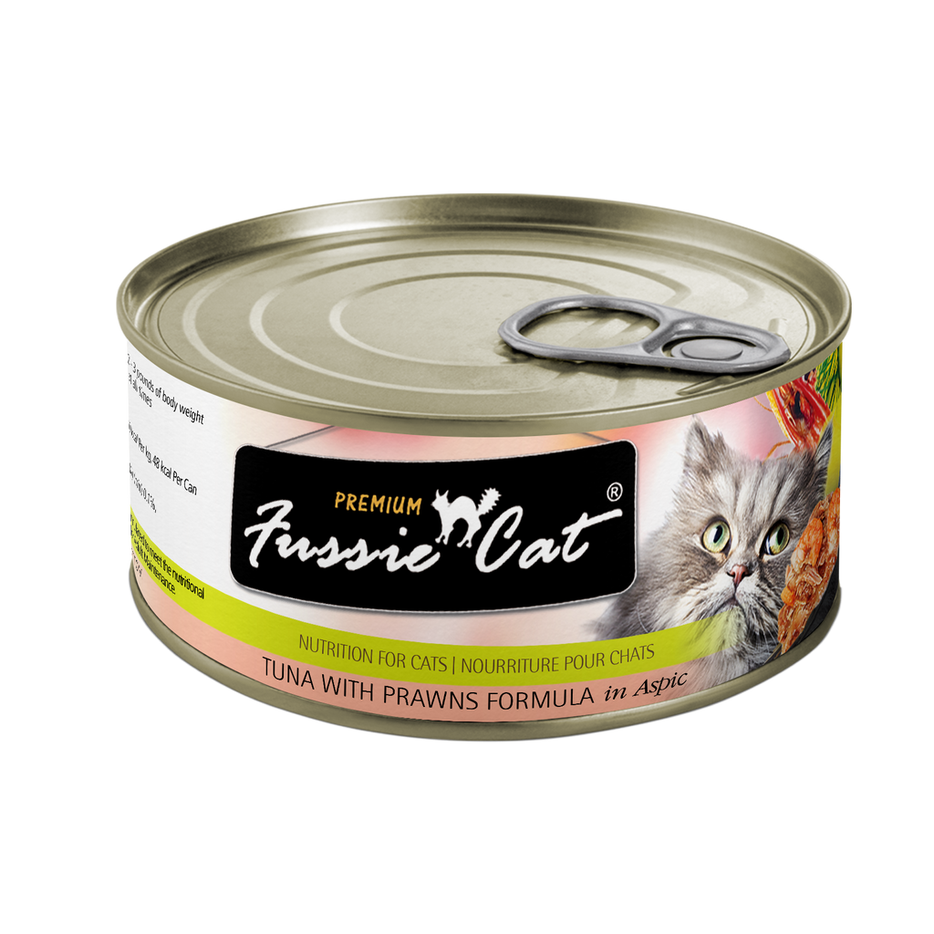 Fussie Cat Premium- Tuna With Prawns Formula In Aspic (2.82oz) - Majestic Pet Kingdom