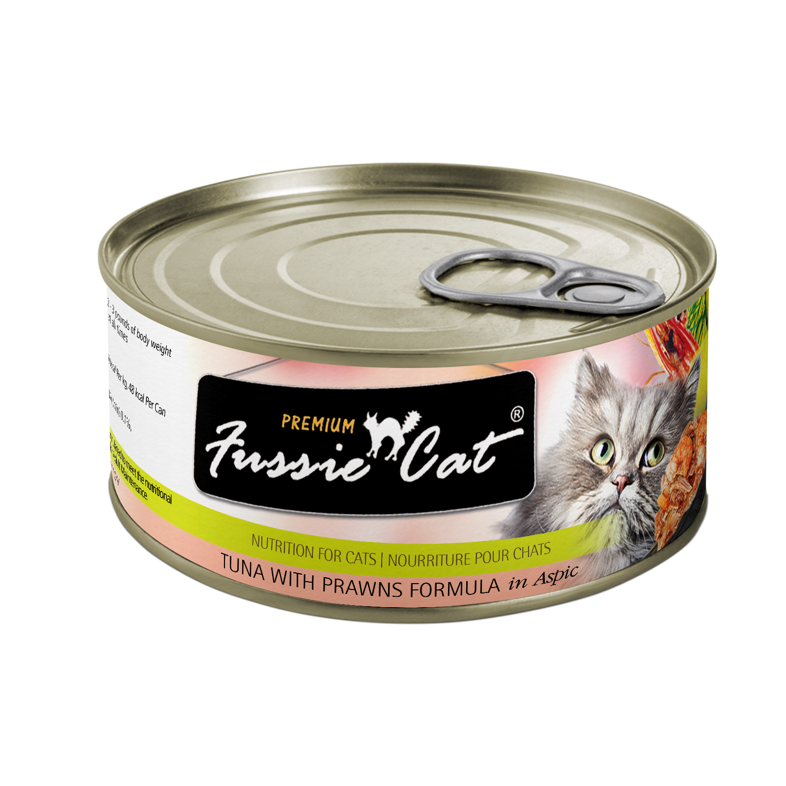 Fussie Cat Premium- Tuna With Prawns Formula In Aspic (2.82oz) - Majestic Pet Kingdom