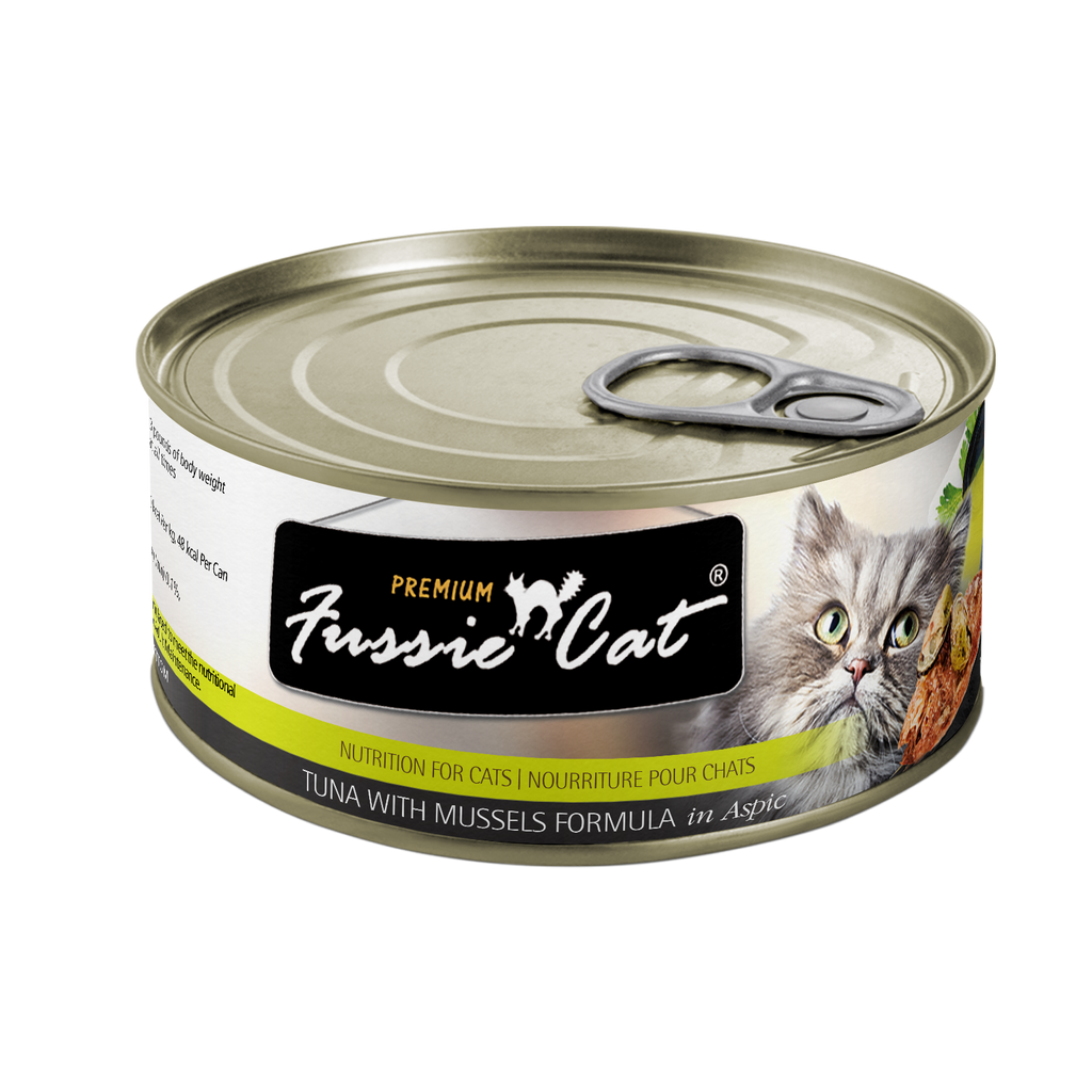 Fussie Cat Premium- Tuna With Mussels Formula In Aspic (2.82oz) - Majestic Pet Kingdom