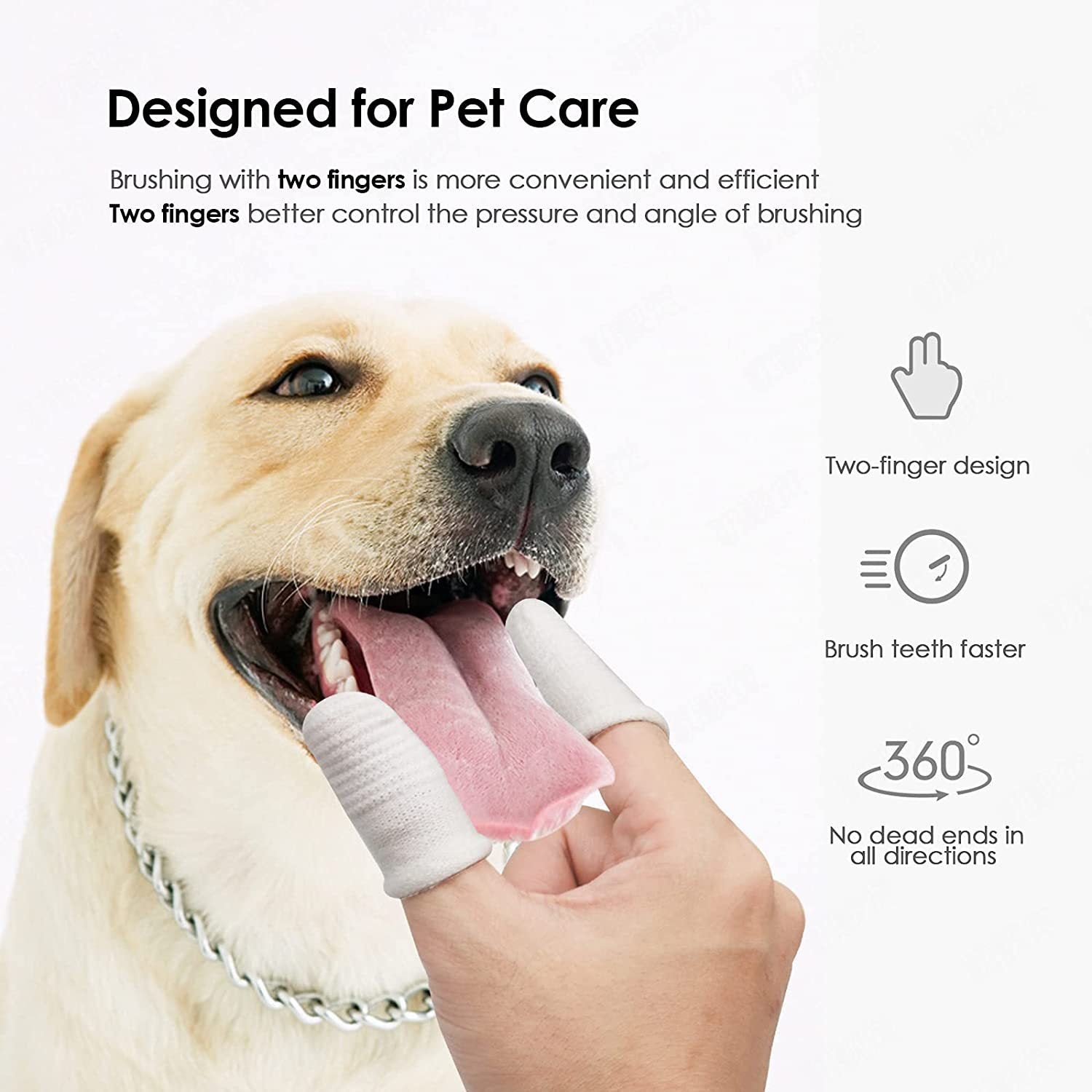 Dog Toothbrush Soft Silicone Finger Cap Dental Plaque Care Tool - Detail Angle 3 | Majestic Pet Kingdom