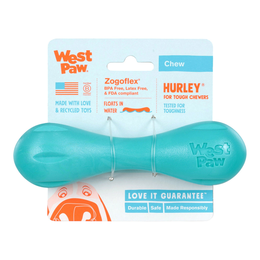 Hurley Teal Durable Chew Fetch Dog Toy | Tough Chewers