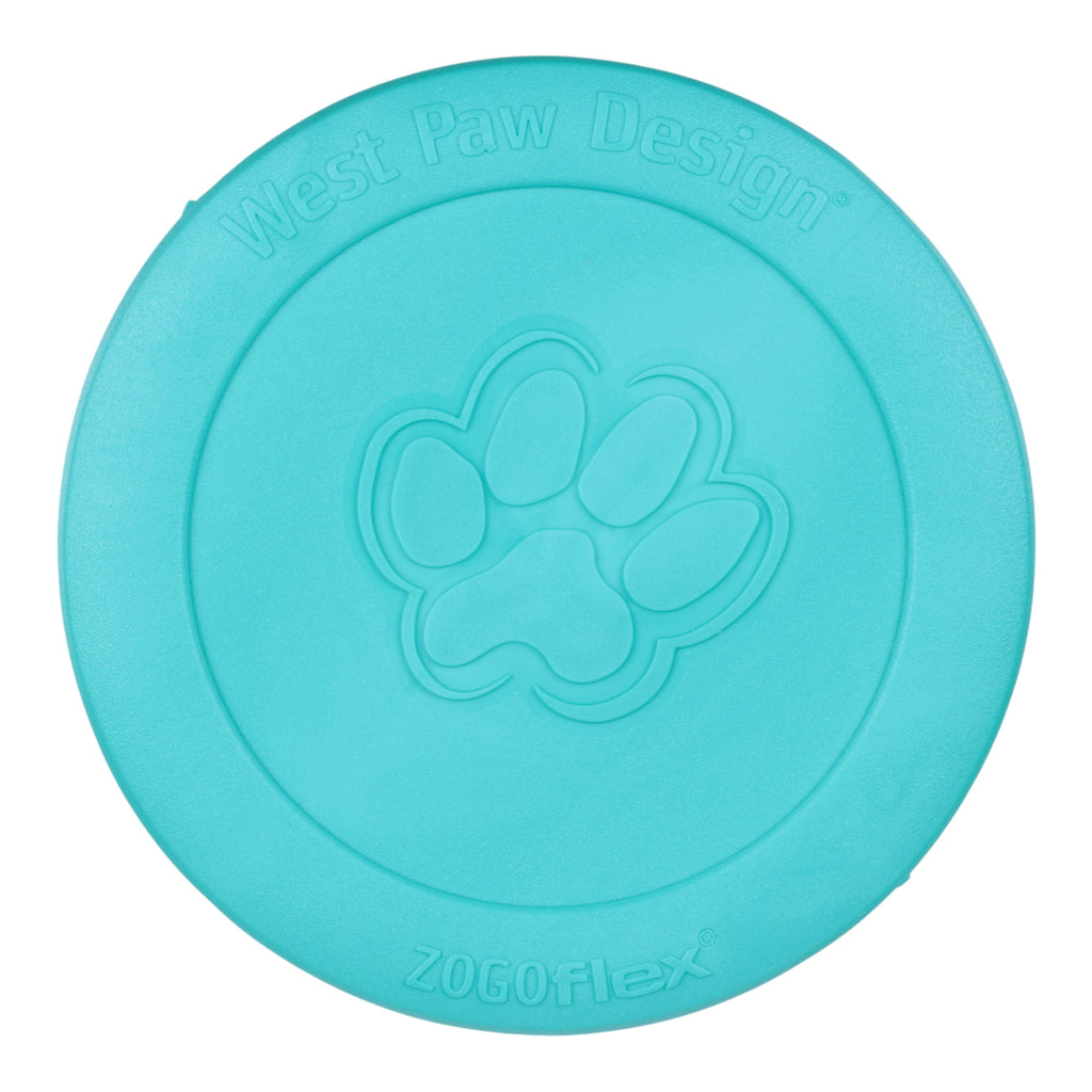 Zisc Teal Soft Flying Disc Dog Toy for Gentle Chewers