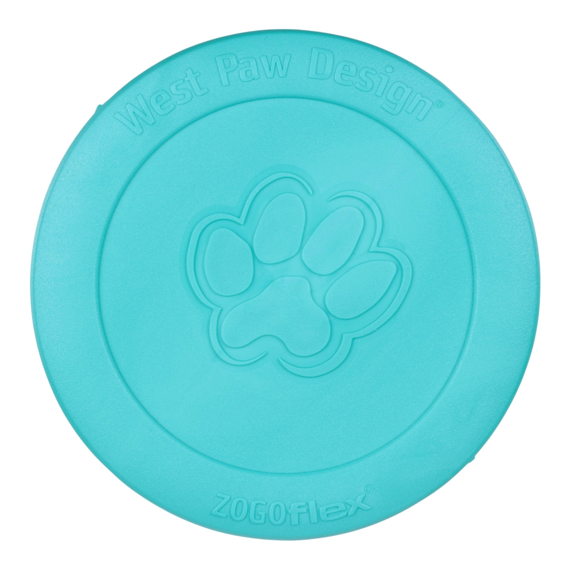 Zisc Teal Soft Flying Disc Dog Toy for Gentle Chewers