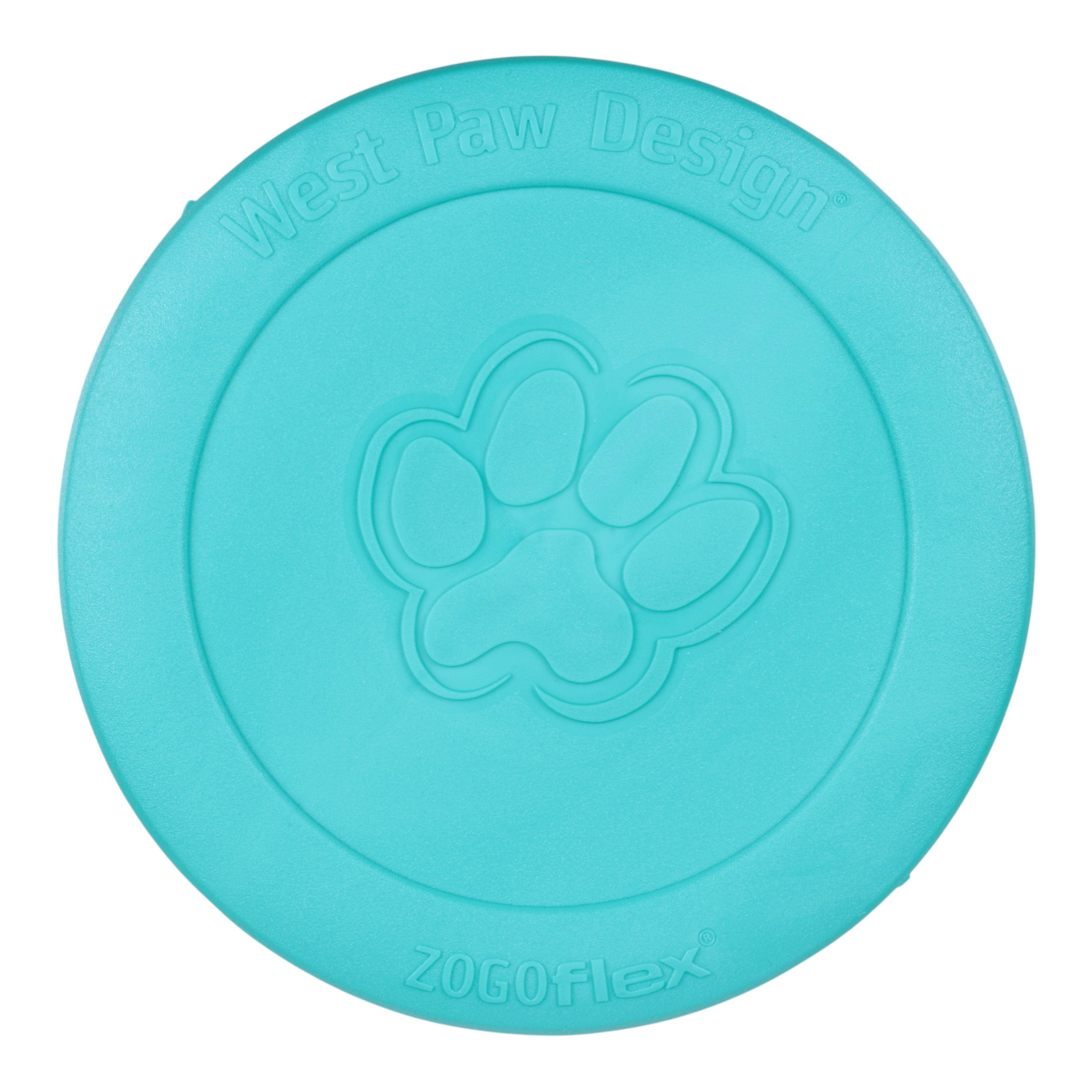 Zisc Teal Soft Flying Disc Dog Toy for Gentle Chewers