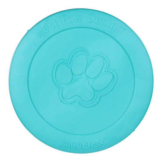 Zisc Teal Soft Flying Disc Dog Toy for Gentle Chewers