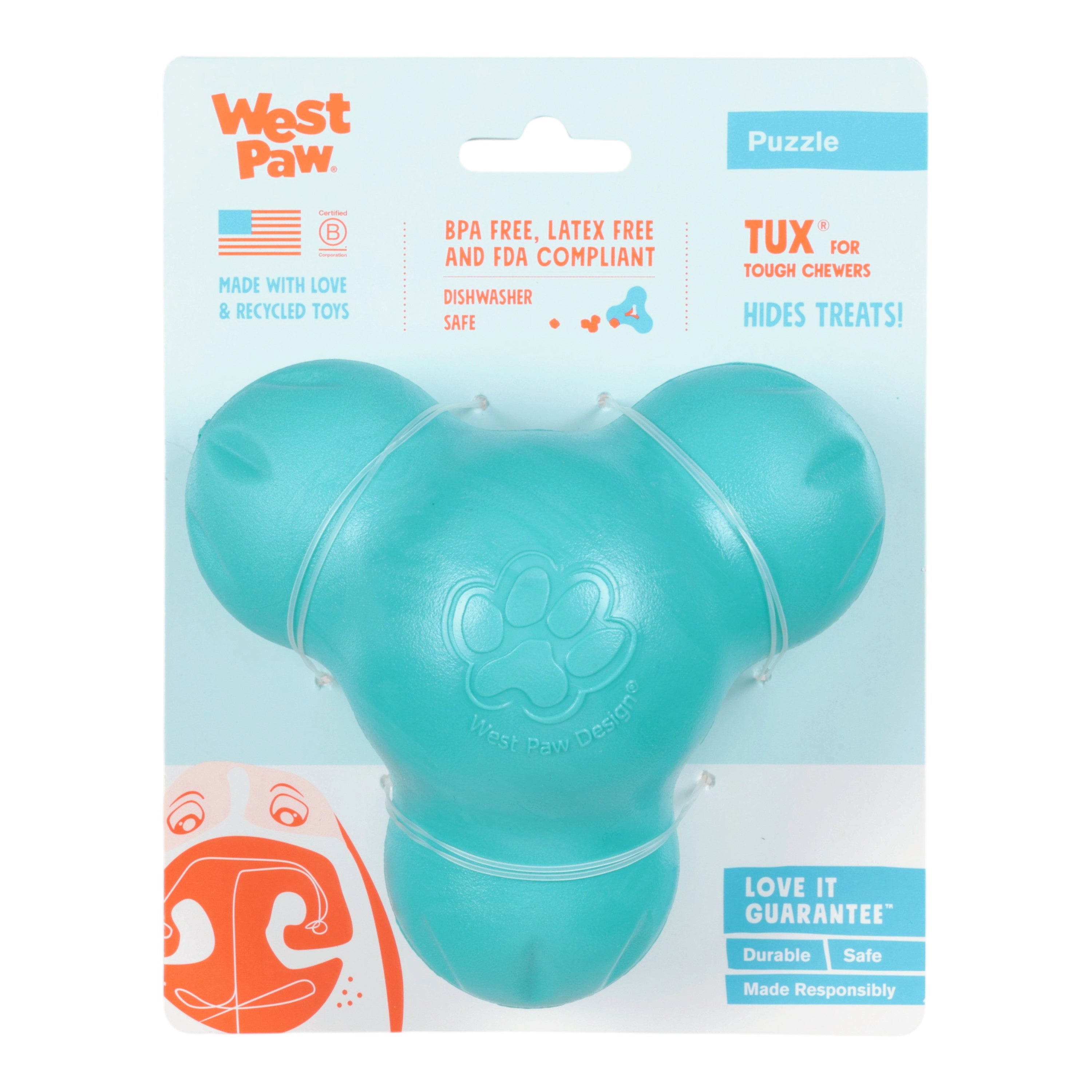 Tux Teal Stuffable Treat Toy for Tough Chewing Dogs