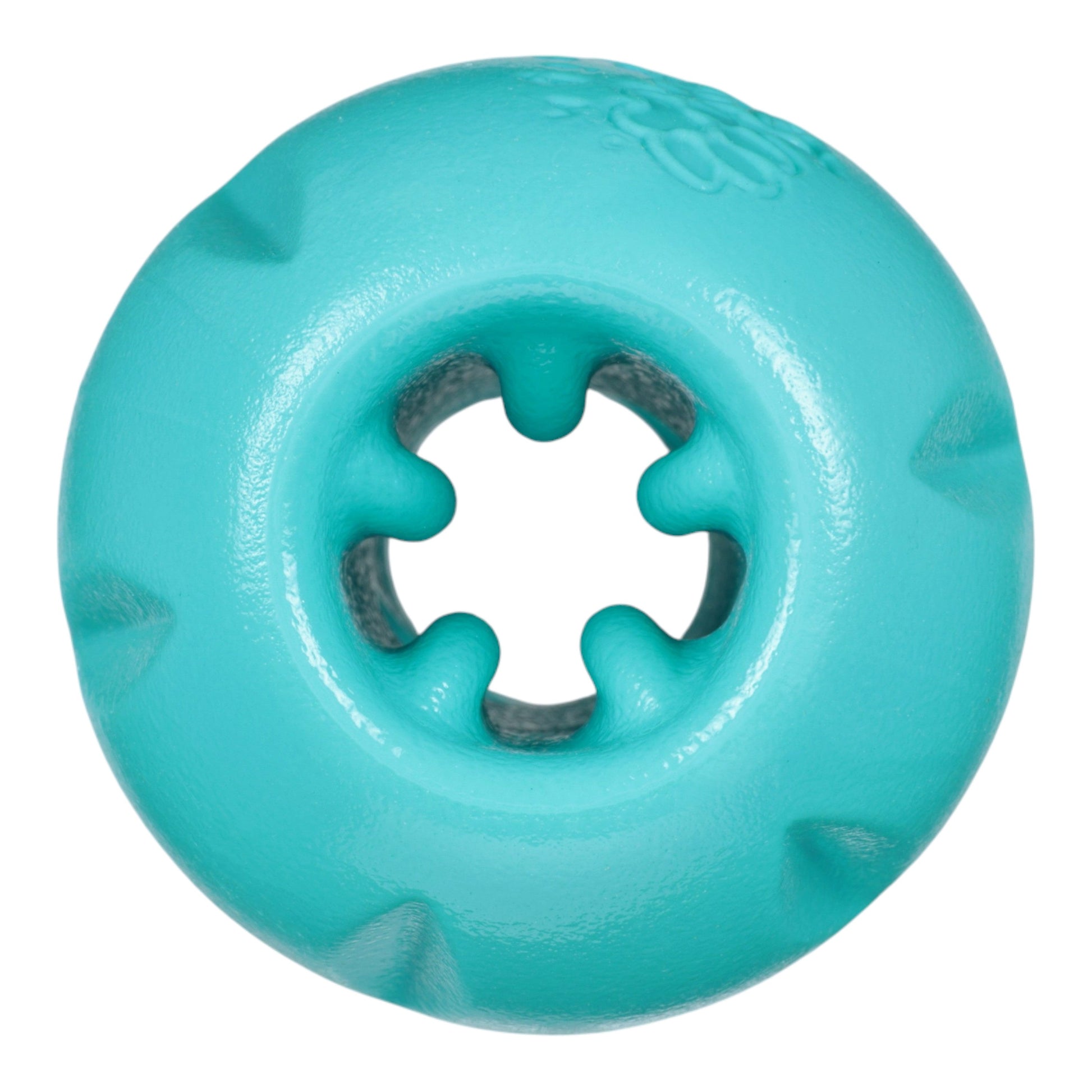 Dog Chew Toy Qwizl Teal Treat Holder Zogoflex Tough Chewers - Detail Angle 2 | Majestic Pet Kingdom