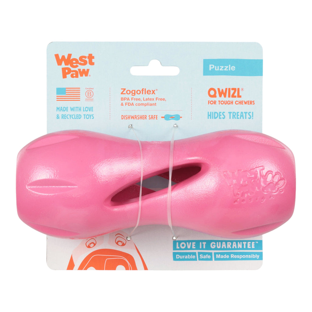 Qwizl Geranium Treat Toy for Tough Chewing Dogs