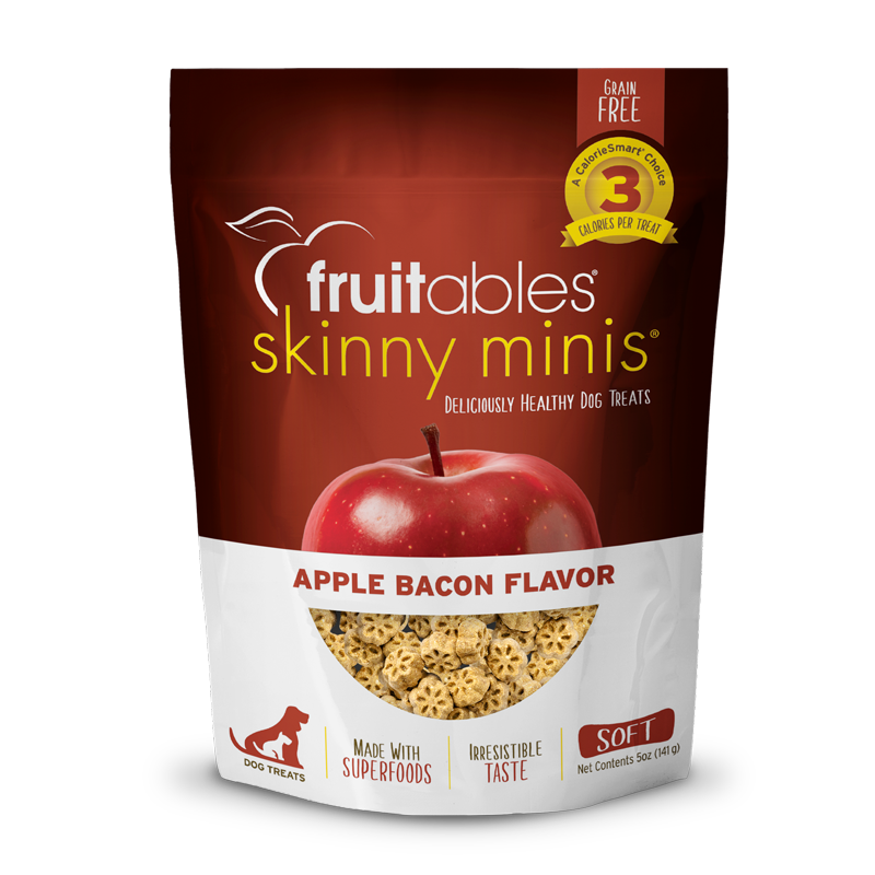 Dog Treats Fruitables Skinny Minis Apple Bacon Chews 5oz