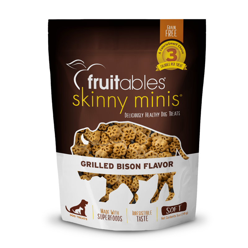 Dog Treats Fruitables Skinny Minis Grilled Bison Chews 5oz B