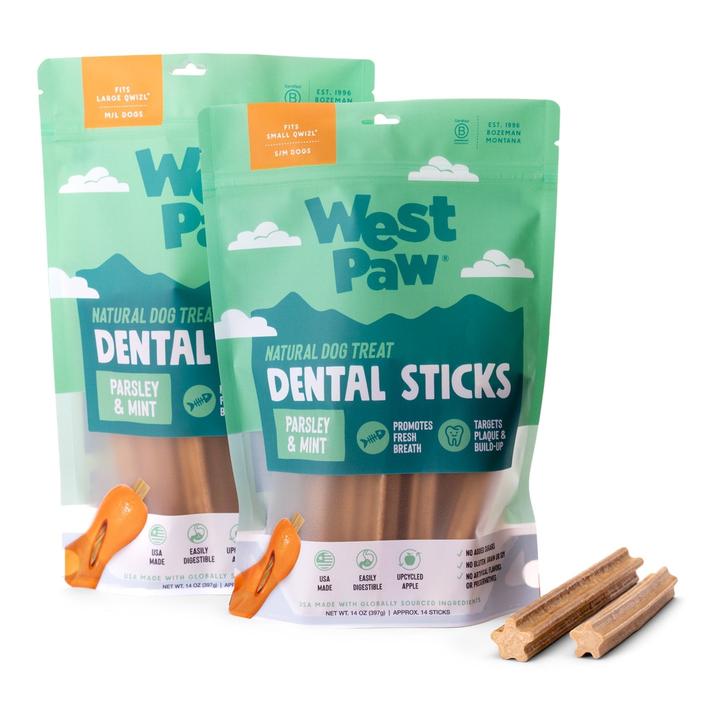 Dog Dental Sticks Small Natural Chews Oral Health Breath