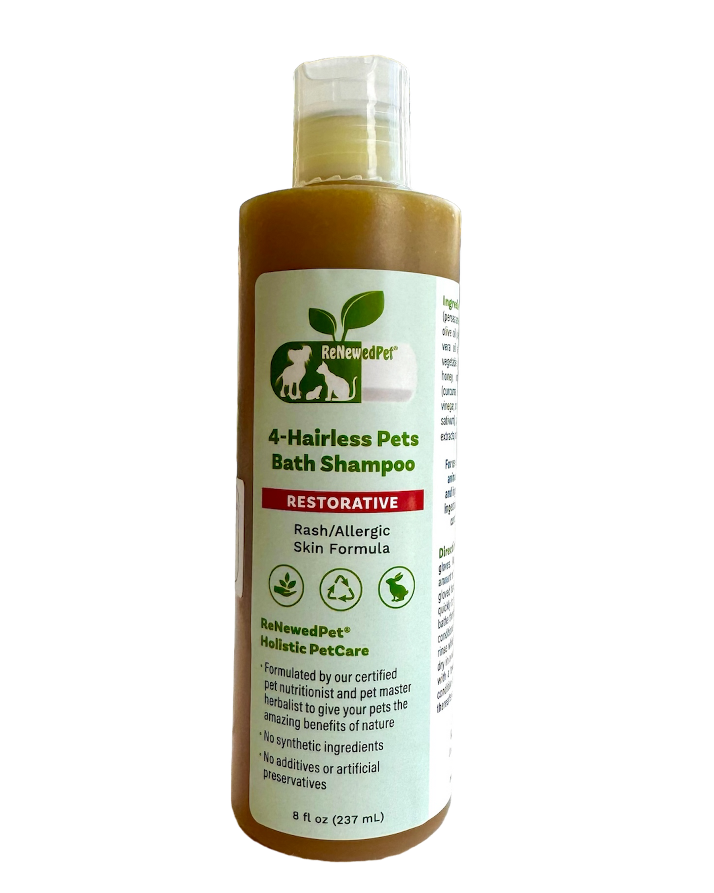 Dog Shampoo Restorative Soothing Bath Wash for Hairless Skin