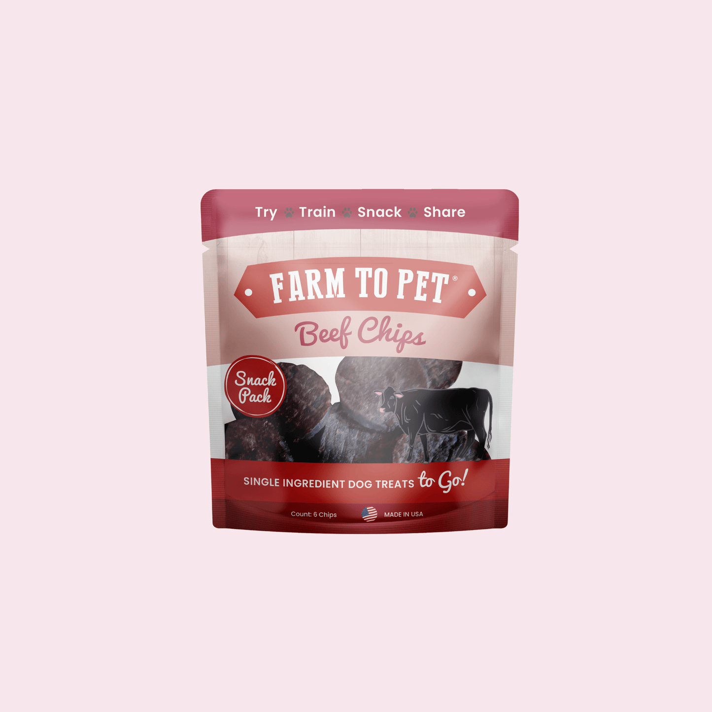 Dog Treats Beef Chips Snack Pack Bundles Training Travel 3pk - Main Feature View | Majestic Pet Kingdom