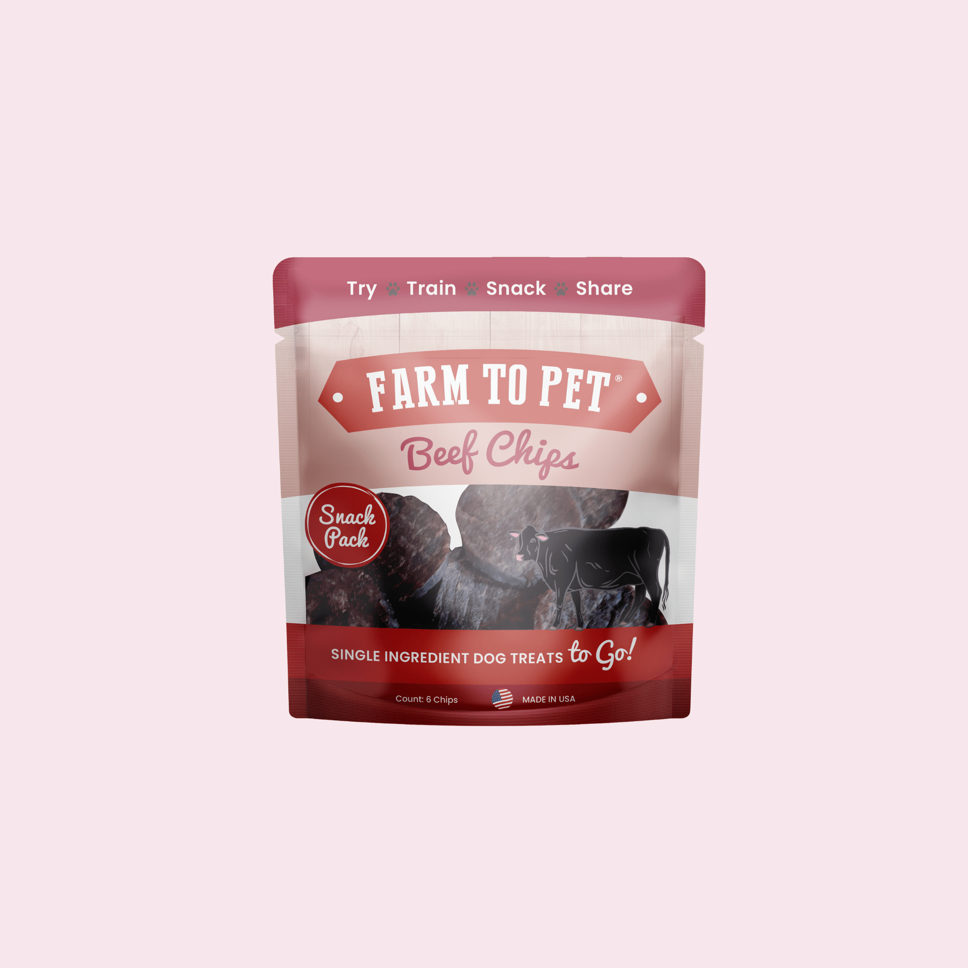 Dog Treats Beef Chips Snack Pack Bundles Training Travel 3pk - Main Feature View | Majestic Pet Kingdom