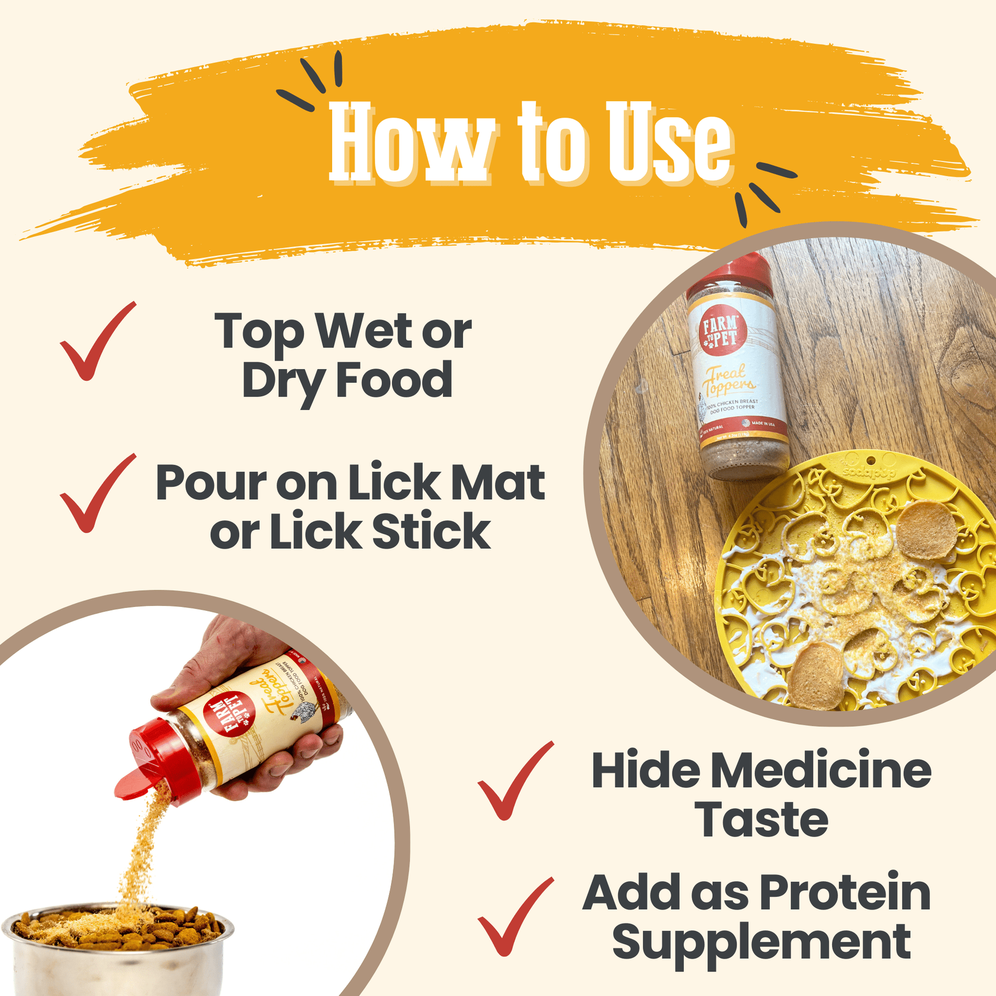 Dog Food Topper Chicken Meal Supplement Protein Booster 4oz - Detail Angle 3 | Majestic Pet Kingdom