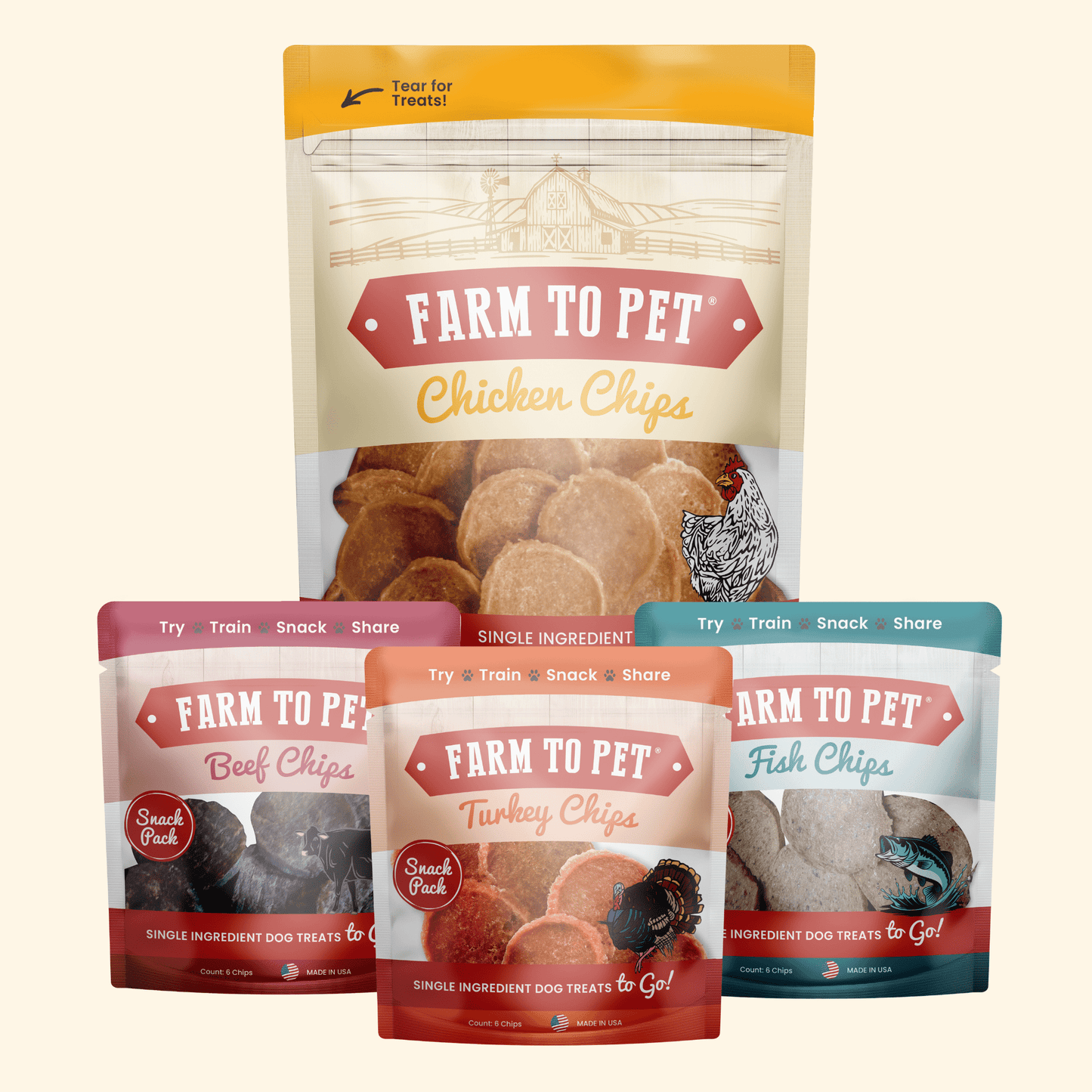 Dog Treats Puppy Starter Pack Single-Ingredient Snack Chews - Main Feature View | Majestic Pet Kingdom