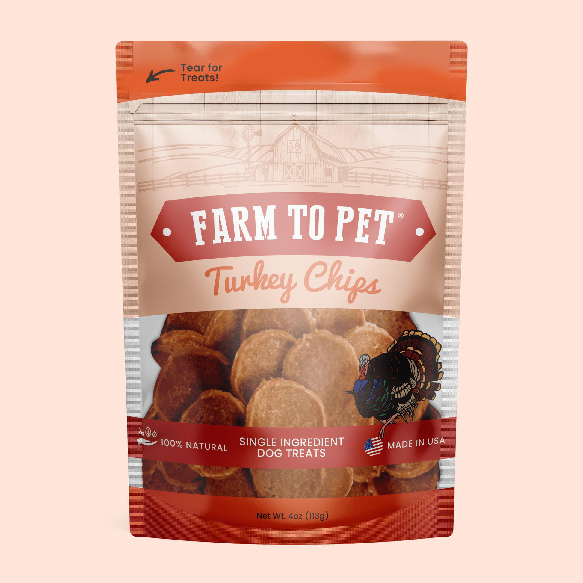 Dog Treats Turkey Chips All-Natural Single-Ingredient Snack - Main Feature View | Majestic Pet Kingdom