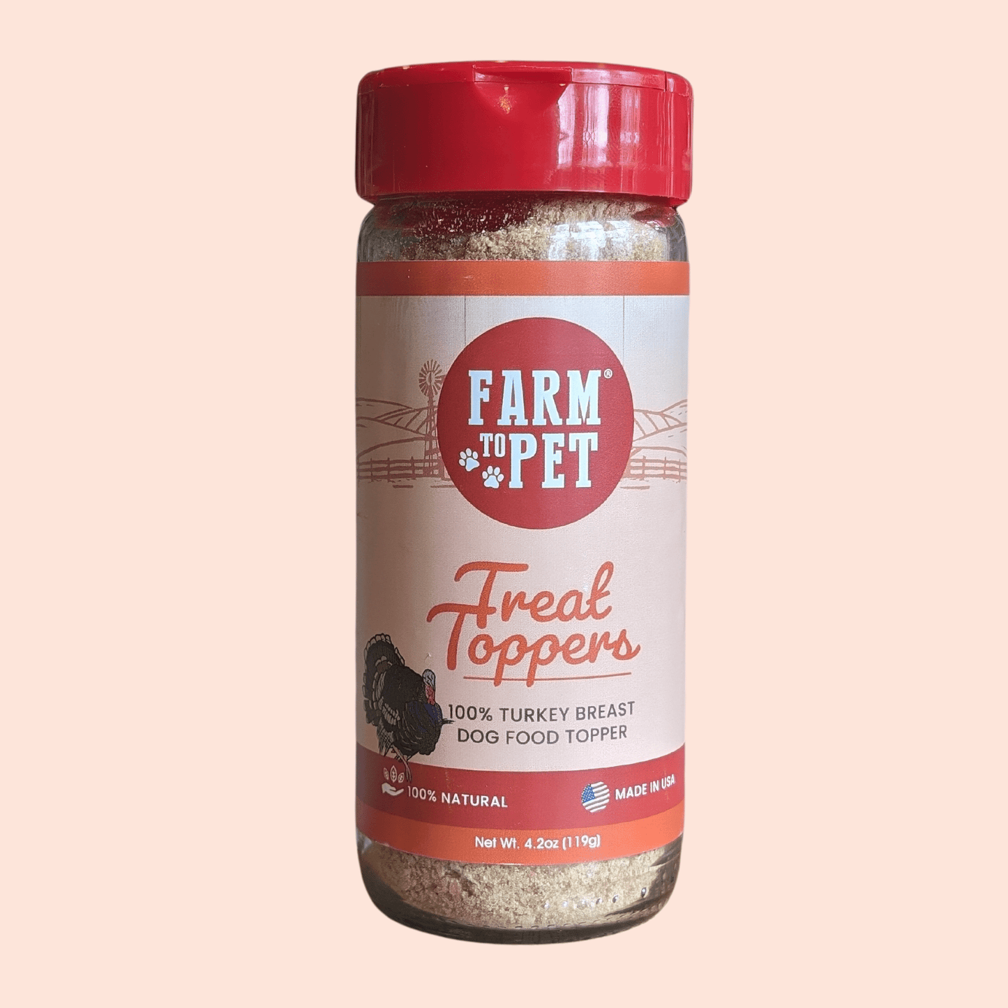 Dog Food Topper Turkey Meal Supplement Protein Booster 4oz