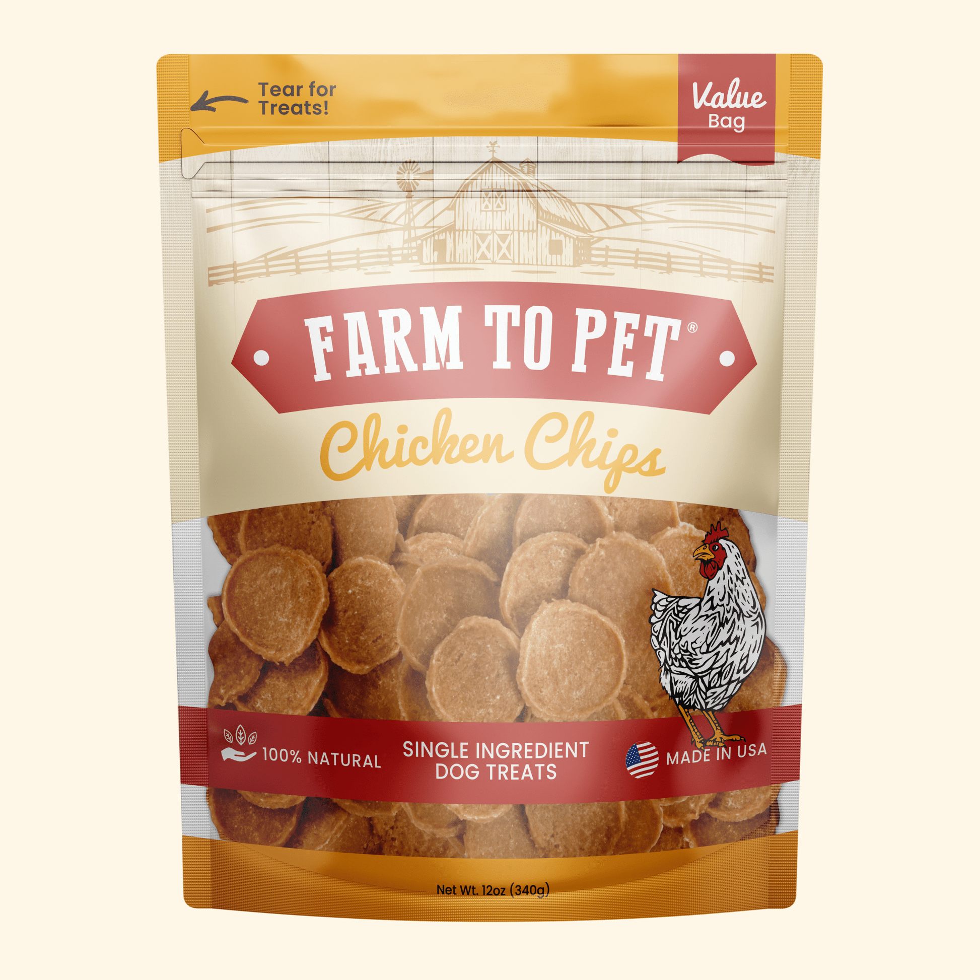 Dog Treats Chicken Chips Single-Ingredient Natural Snack 4oz - Detail Angle 4 | Majestic Pet Kingdom