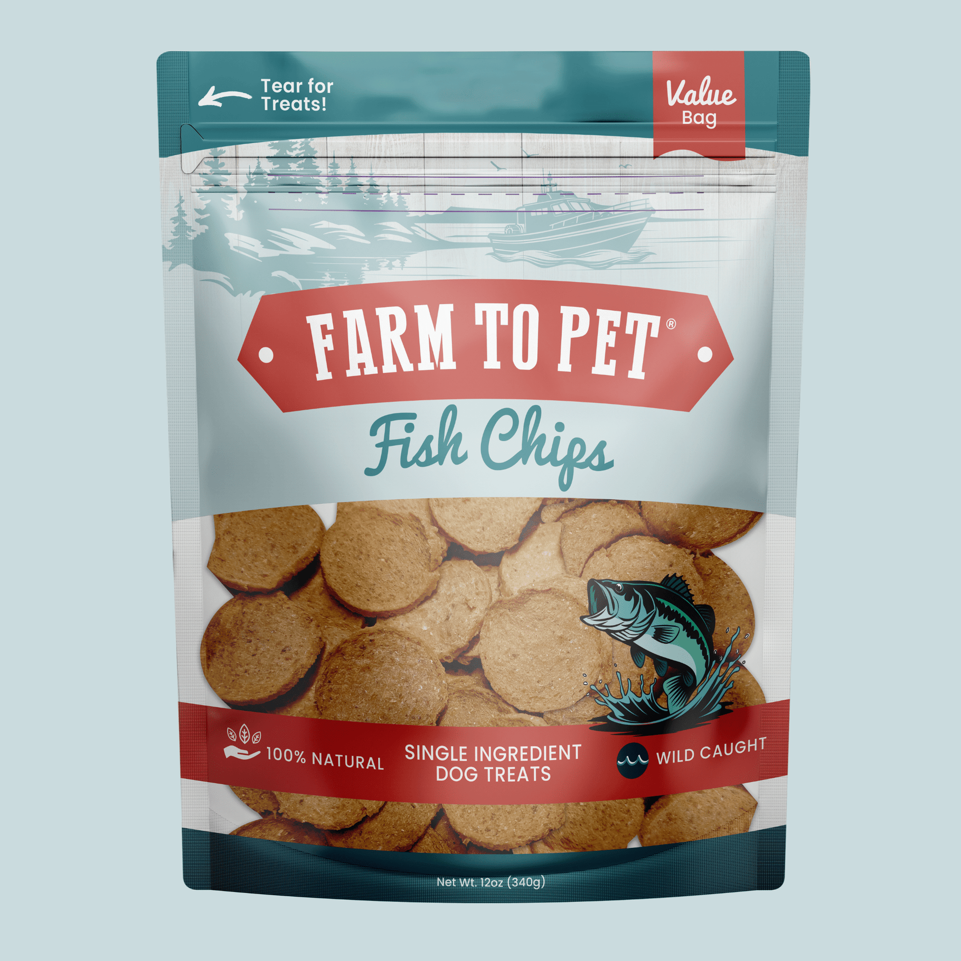 Dog Treats Fish Chips Wild-Caught Single-Ingredient Chews 4oz - Detail Angle 5 | Majestic Pet Kingdom