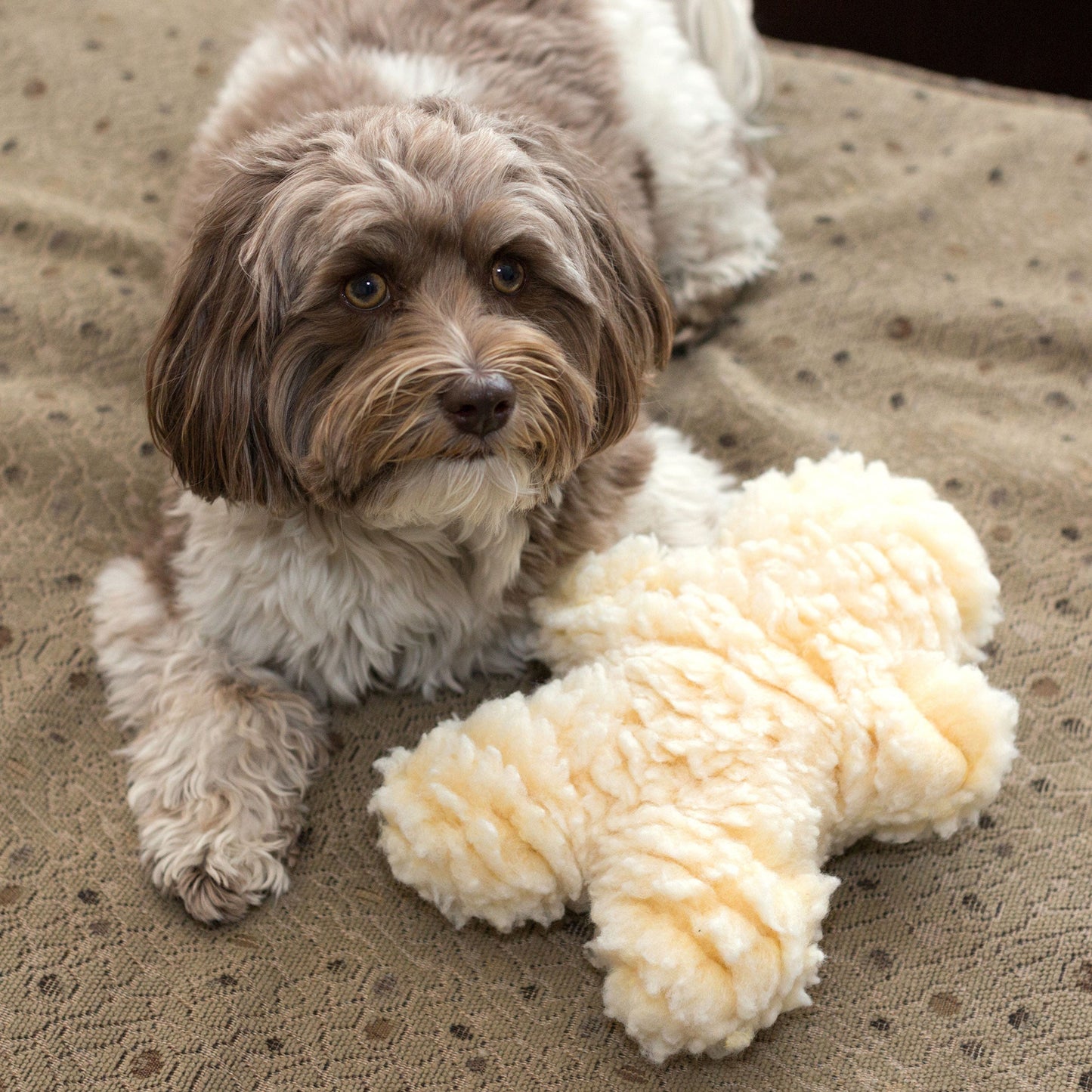 Dog Plush Toy HuggleFleece Man Soft Squeaky Stuffed Pet Chew