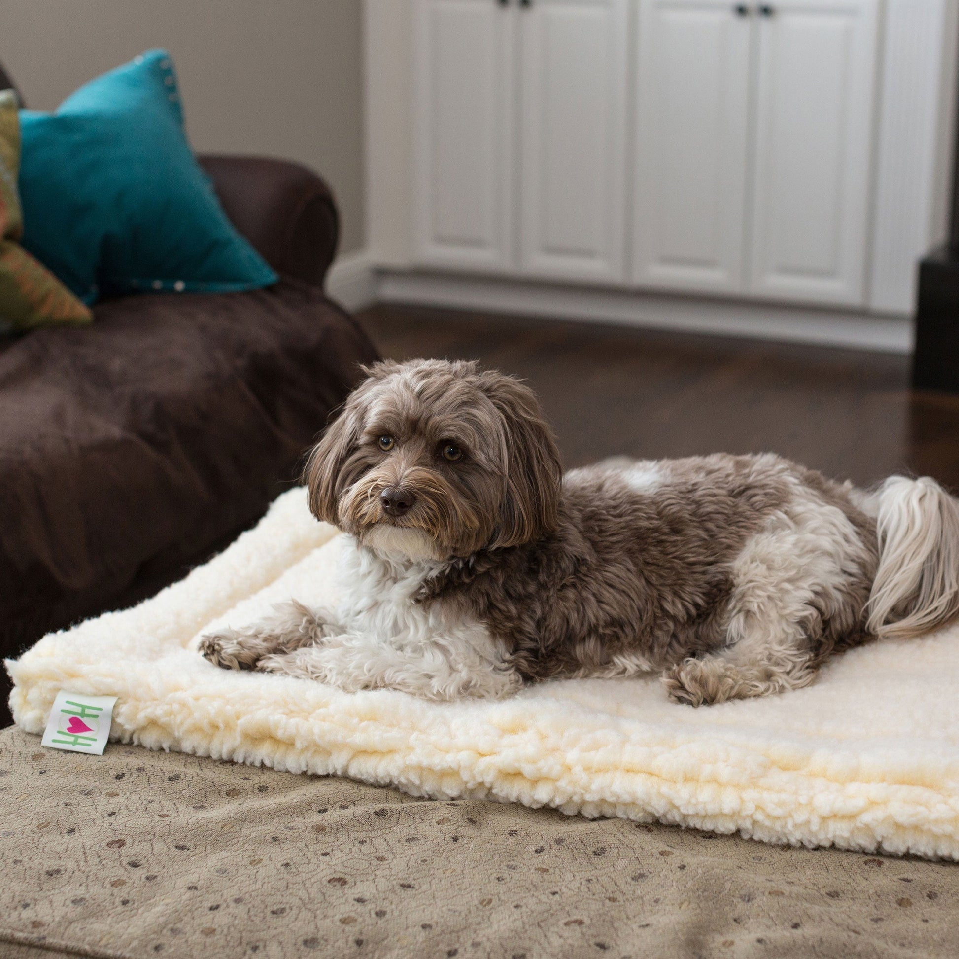Dog Bed HuggleFleece Ultra Soft Calming Sleeping Mat for Pets - Detail Angle 4 | Majestic Pet Kingdom