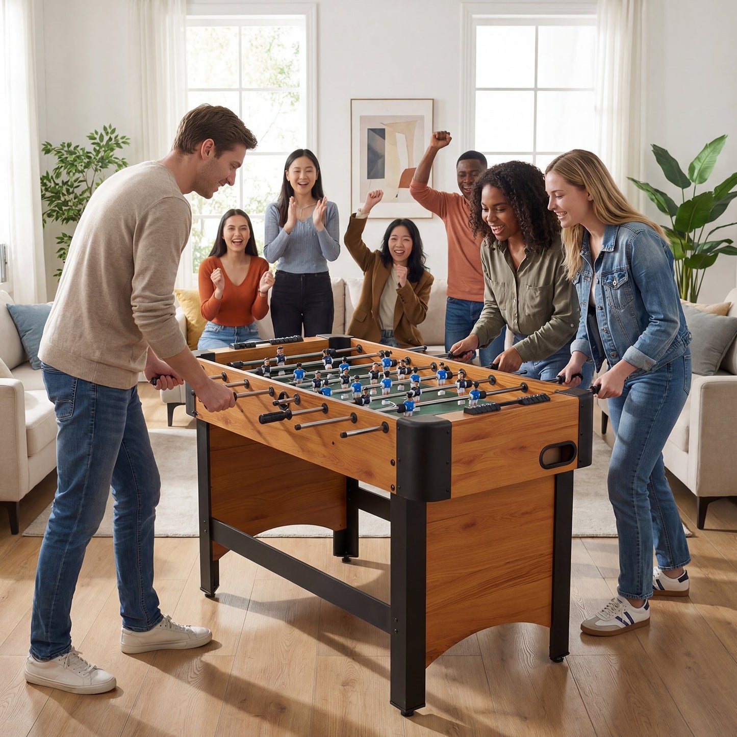 Foosball Table Competition Full Size Soccer Game Table with 22 Players