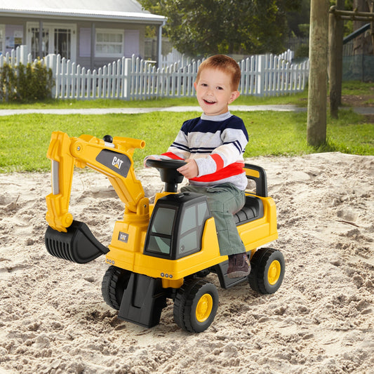 Licensed Caterpillar Kids Ride-On Digger-Yellow | Purrfect Pet Kingdom
