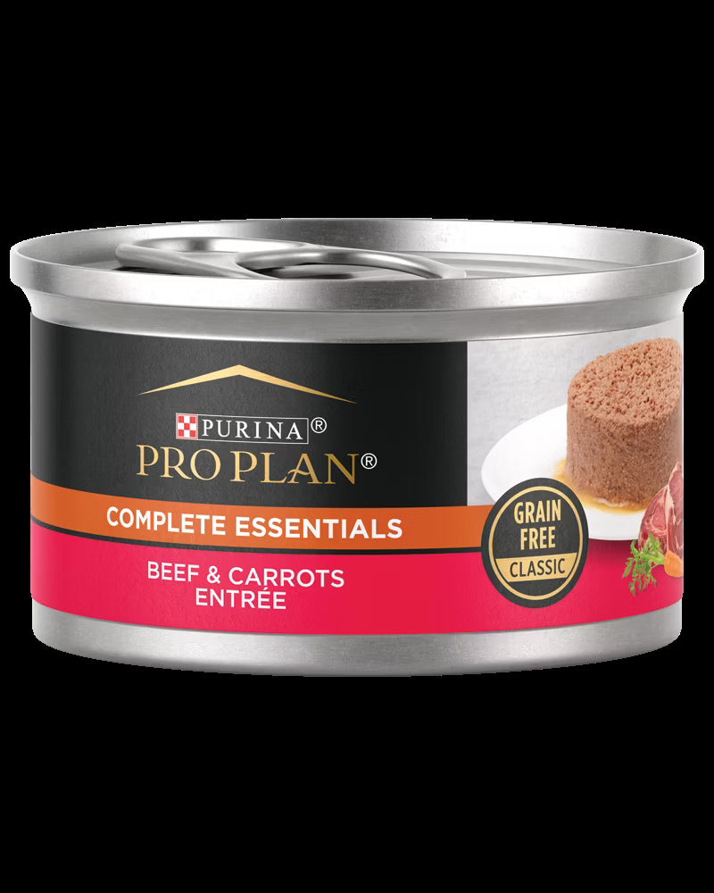 Pro Plan Complete Essentials Beef & Carrots Entrée Grain Free Wet Cat Food (3oz) - Majestic Pet Kingdom