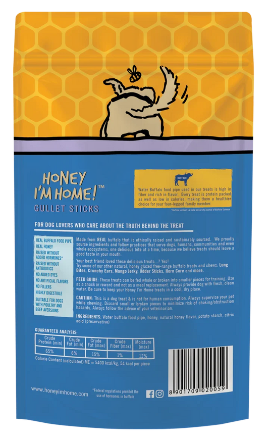 Honey Dog Buffalo Gullet Sticks (3.53oz)