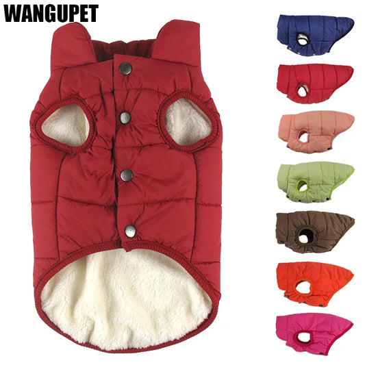 Dog Winter Coat Warm Padded Fleece Jacket Christmas Apparel - Main Feature View | Majestic Pet Kingdom