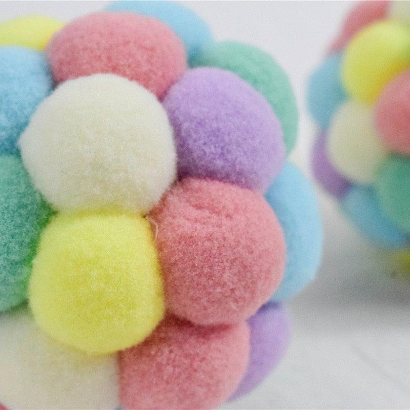 Cat Toy Balls Plush Bite-Resistant Interactive Play 10-Pack - Main Feature View | Majestic Pet Kingdom