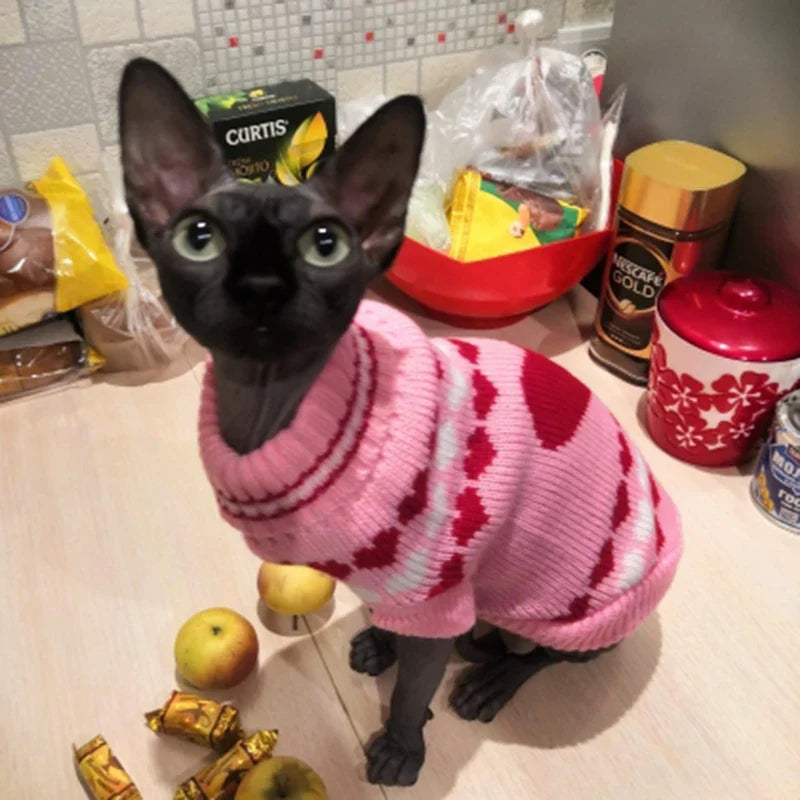 Christmas Cat Sweater Winter Warm Pet Costume for Cats Kedi katten Sphynx Clothing Mascotas Clothes for Dog Animals ropa de gato - Majestic Pet Kingdom