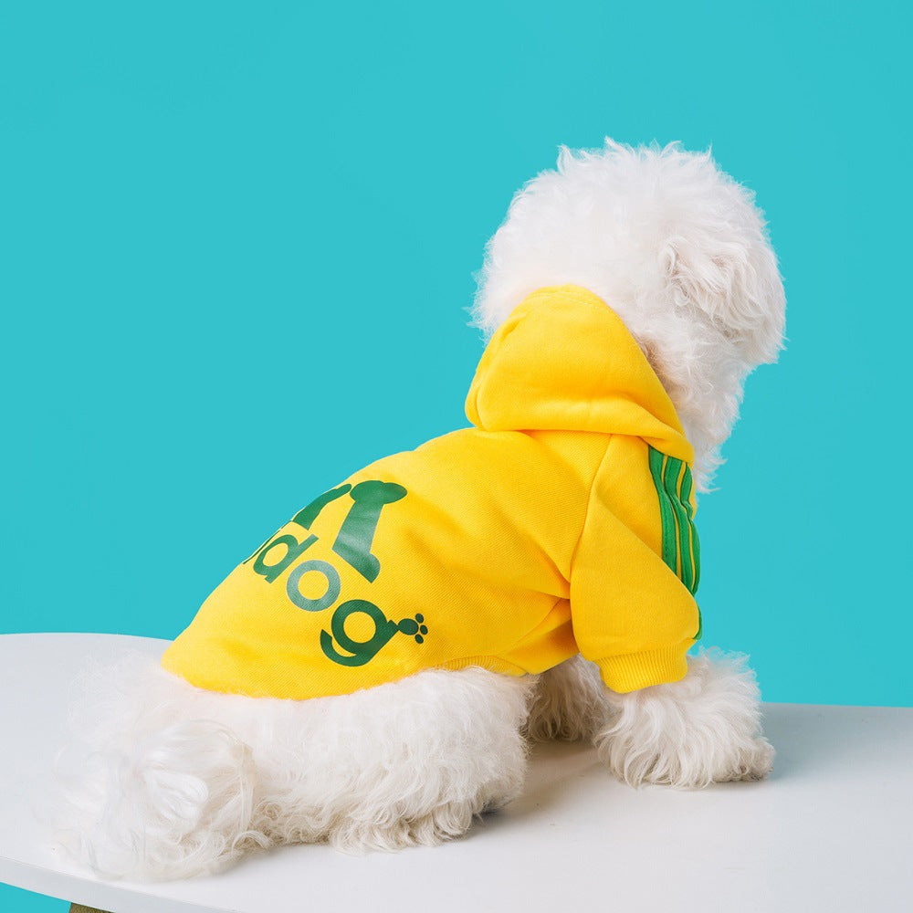 Dog Hoodie Adidog Sport Fleece Sweatshirt for Medium Large Dogs - Detail Angle 6 | Majestic Pet Kingdom